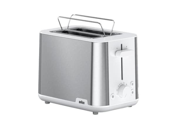 Braun PurShine HT 1510 WH - Brødrister - 2 skive - 2 Spor - rustfritt stål / hvit