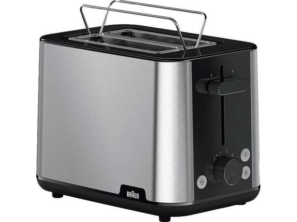 Braun PurShine HT 1510 BK - Brødrister - 2 skive - 2 Spor - rustfritt stål / svart