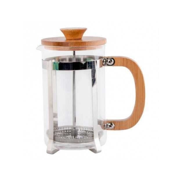 Dekodonia - Dekodonia Bamboo Steel French Press Coffee Maker Borosilikatglas (600 ml)