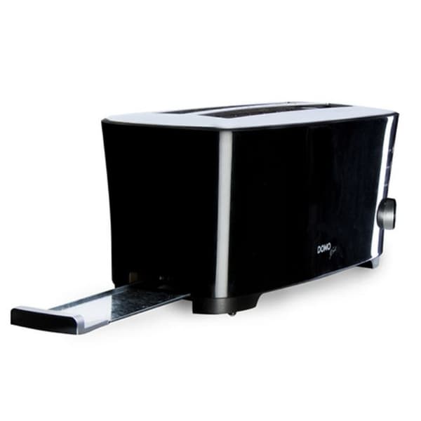DOMO brödrost - 2 platser - Svart - 1350W - Avfrostningsfunktion - 7 bryningsnivåer