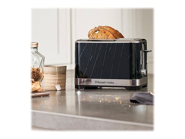 Russell Hobbs Structure 28091-56 - Brødrister - 2 skive - 2 Holdere - sort med toner i rustfrit stål