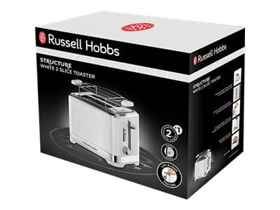 Russell Hobbs Structure 28090-56 - Brödrost - 2 skiva - 2 Kortplatser - white with stainless steel accents
