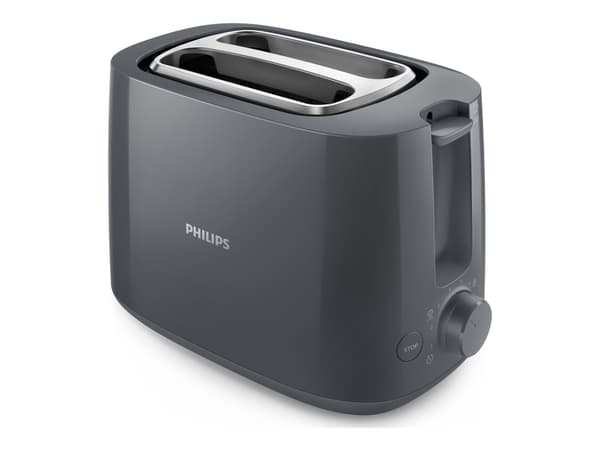 Philips Daily Collection HD2581 - Brødrister - 2 skive - 2 Spor - mørk grå
