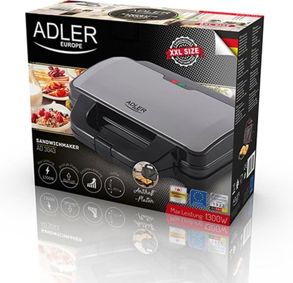 Adler AD 3043 sandwichbager 1300 W Sort