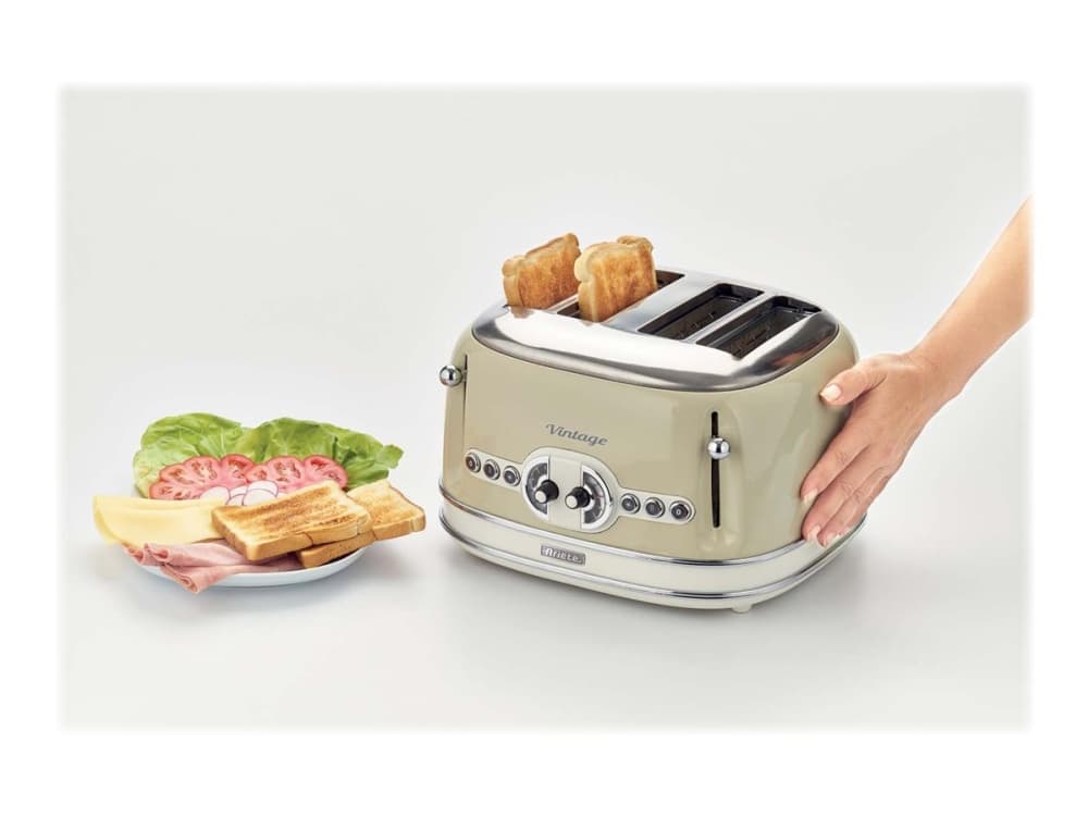 Ariete Vintage 156 - Brödrost - 4 skiva - 4 Kortplatser - beige