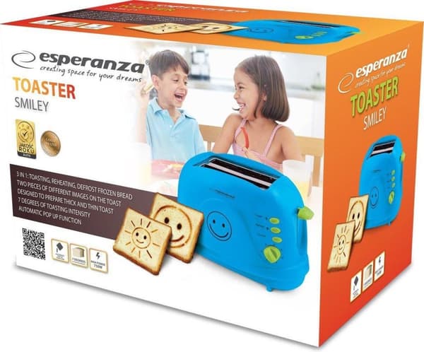 Esperanza EKT003B leivänpaahdin 750 W Sininen