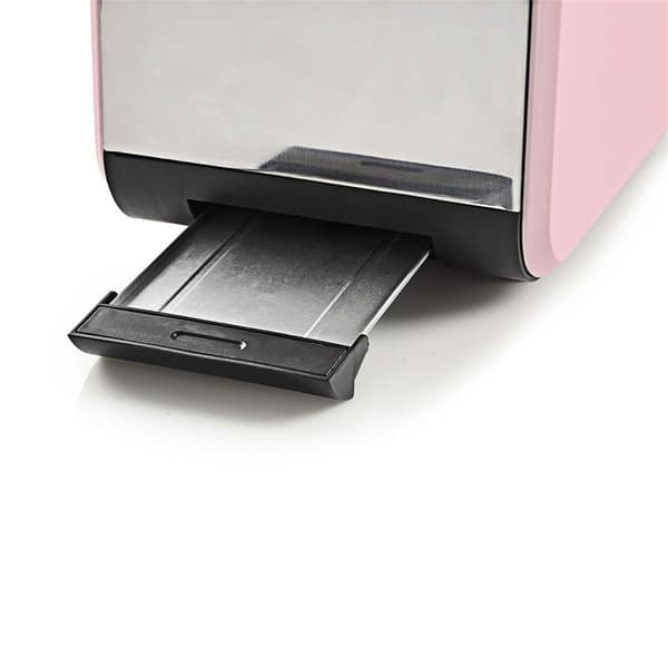 Nedis Brödrost med 2 breda uttag, 900W, Rosa, Soft-touch