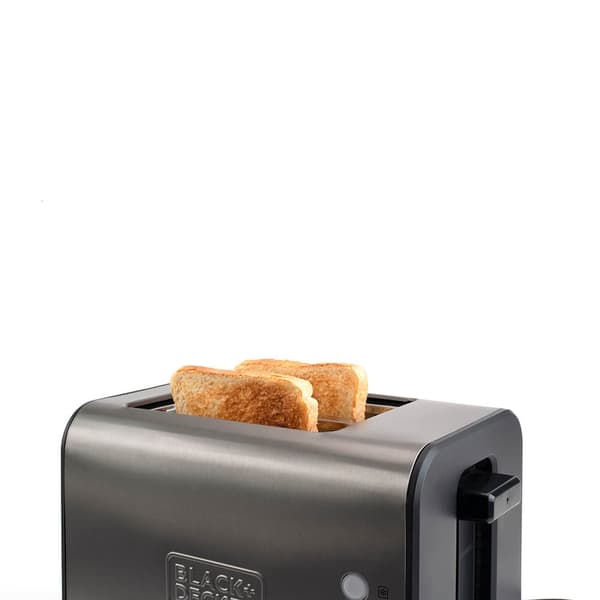 BLACK+DECKER Brødrister 2-Skiver Børstet Stål