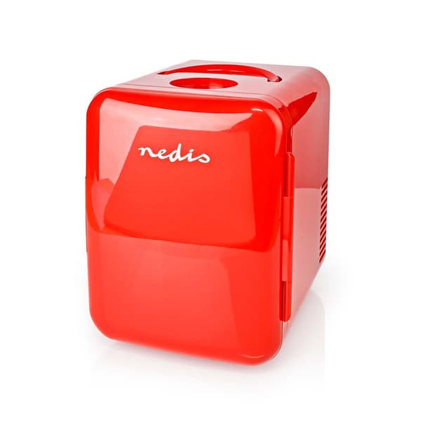 Nedis Portabelt mini kylskåp | 4 l | 12 V DC / 100 - 240 V AC | Röd