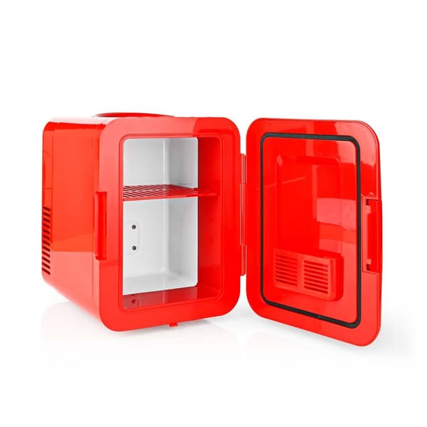 Nedis Portabelt mini kylskåp | 4 l | 12 V DC / 100 - 240 V AC | Röd