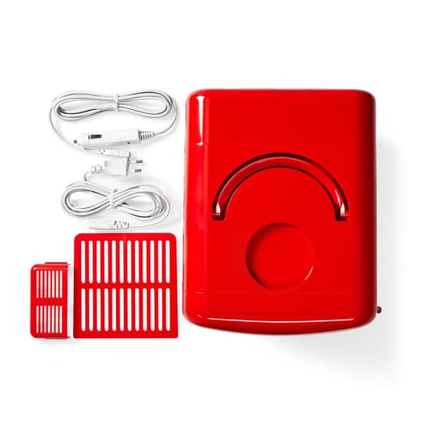Nedis Portabelt mini kylskåp | 4 l | 12 V DC / 100 - 240 V AC | Röd