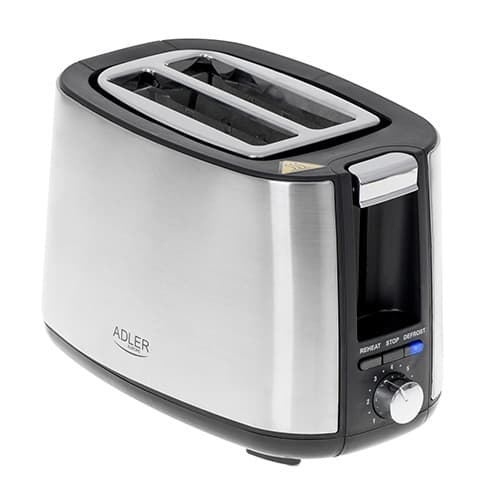 Adler Brødrister 900 W, sølv