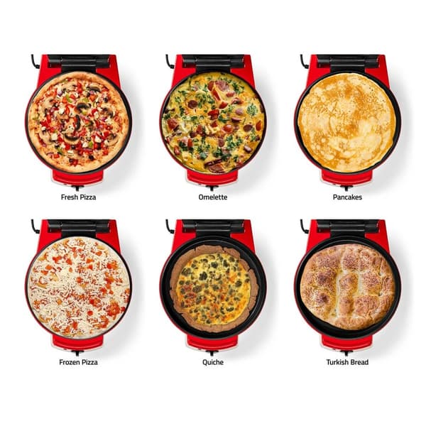 Nedis Pizzajärn och Grill | 30 cm | Justerbar temperaturkontroll | 1800 W