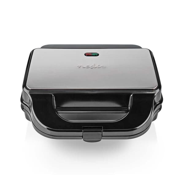 Nedis Multi Grill | Grill / Sandwich / Waffle | 900 W | 28 x 15 cm | Automatisk temperaturregulering | Plastik / Rustfri Stål