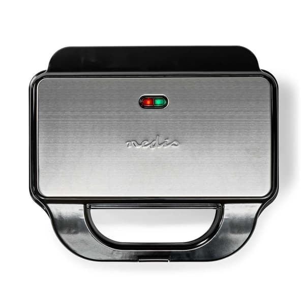 Nedis Multi Grill | Grill / Sandwich / Waffle | 900 W | 28 x 15 cm | Automatisk temperaturregulering | Plastik / Rustfri Stål