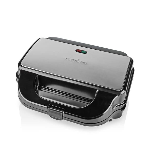 Nedis Multi Grill | Grill / Sandwich / Waffle | 900 W | 28 x 15 cm | Automatisk temperaturregulering | Plastik / Rustfri Stål