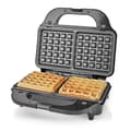 Miniatyrbillede 9 af 11: Nedis Multi Grill | Grill / Sandwich / Waffle | 900 W | 28 x 15 cm | Automatisk temperaturregulering | Plastik / Rustfri Stål