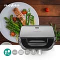 Miniatyrbillede 10 af 11: Nedis Multi Grill | Grill / Sandwich / Waffle | 900 W | 28 x 15 cm | Automatisk temperaturregulering | Plastik / Rustfri Stål