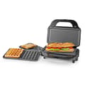 Miniatyrbillede 1 af 11: Nedis Multi Grill | Grill / Sandwich / Waffle | 900 W | 28 x 15 cm | Automatisk temperaturregulering | Plastik / Rustfri Stål