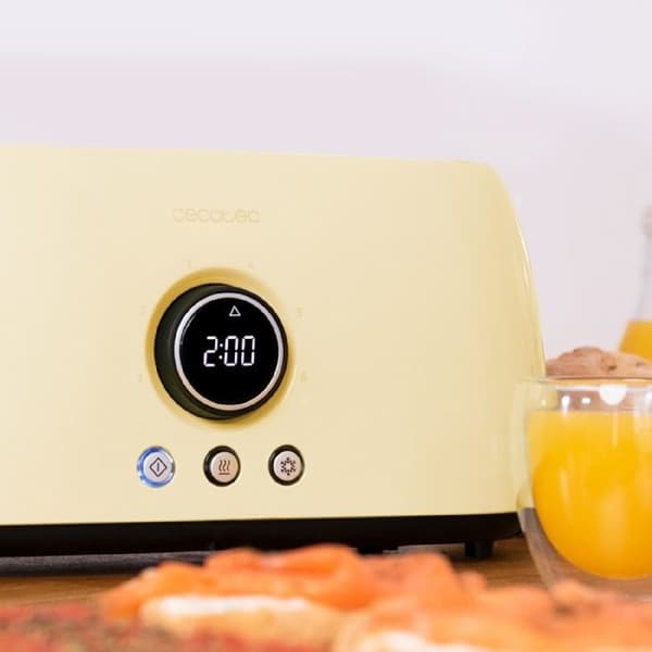 Cecotec Vertikal Brödrost Digital ClassicToast 15000 Gul Extra Dubbel