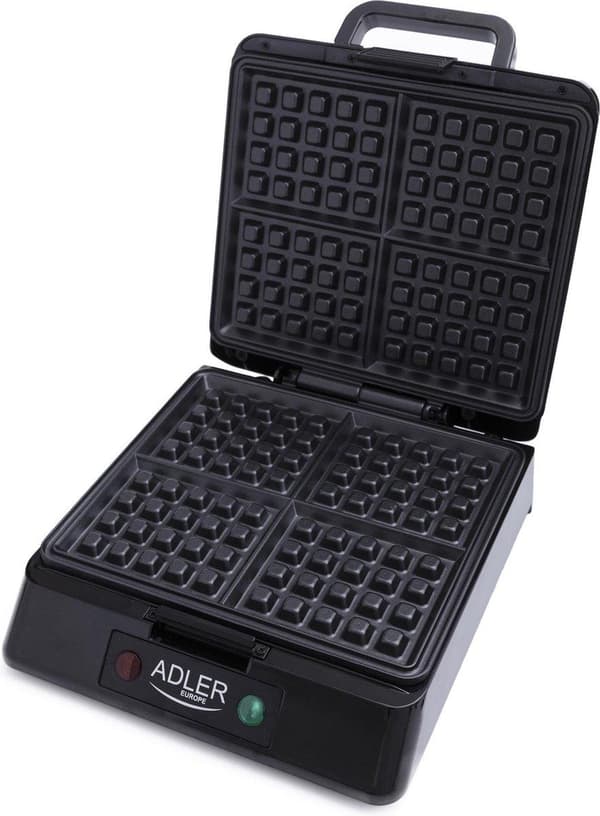 Adler AD 3036 vaffeljern 4 vaffel(r) Sort, Grå 1500 W