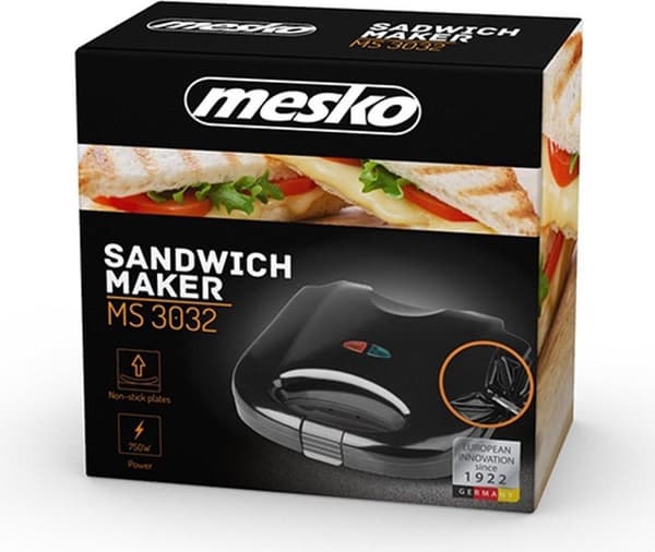 Mesko Home MS 3032 voileipägrilli 850 W musta