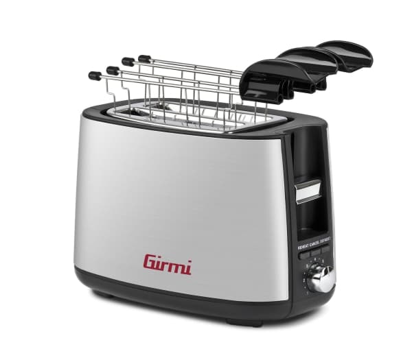 Girmi TP54, 2 skiver, Rustfritt stål, Rustfritt stål, Knapper, Rotasjon, 750 W, 220 - 240 V