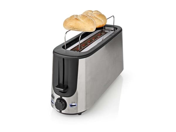 Nedis KABT310EAL, 1 skive(r), aluminium, svart, akrylonitrilbutadienstyren, aluminium, knapper, 1000 W, 220 - 240 V