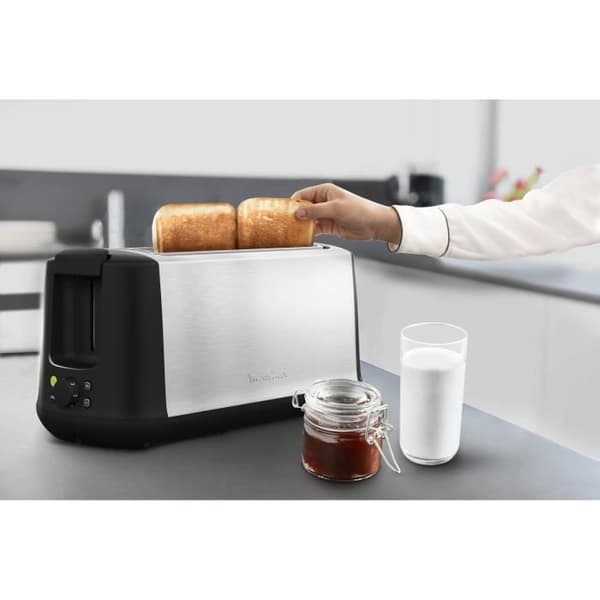 MOULINEX Subito Select Brödrost, 2 långa fack, 7 bryningsfunktioner, Avtagbar smulbricka LS342D10