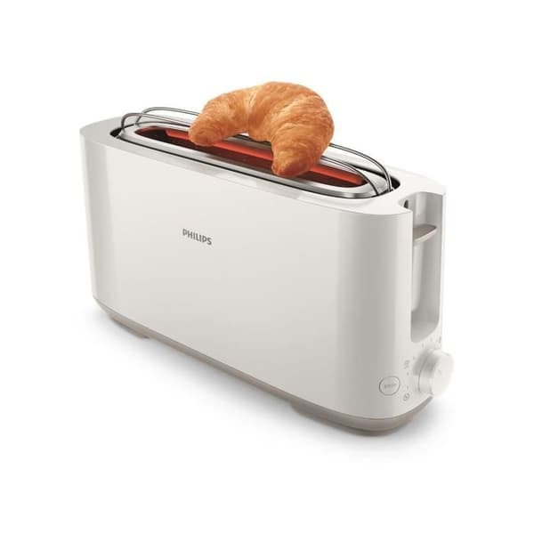 PHILIPS HD2590/00 brödrost - 1 plats - Justerbar termostat - Uppvärmnings- och avfrostningsfunktion - Vit