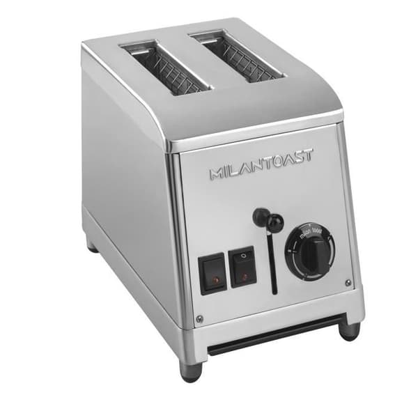MILANTOAST - 2-plats brödrost i rostfritt stål 220-240v 50 - 60hz 1,37 kw