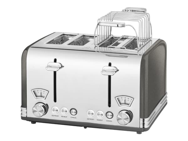 ProfiCook PC-TA 1194 - Brødrister - 4 skive - 4 Spor - antrasitt