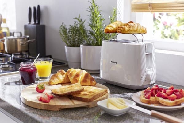 Philips HD2581/00 brødrister (900 W; hvid farve)