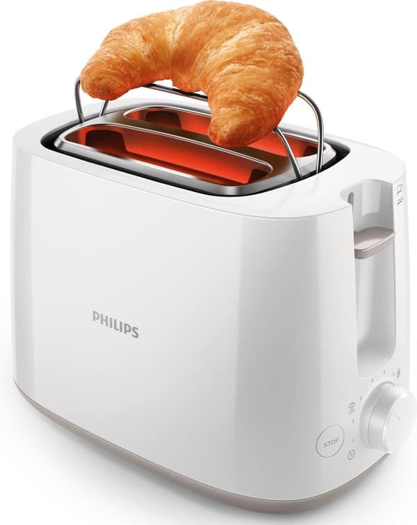 Philips HD2581/00 brødrister (900 W; hvid farve)