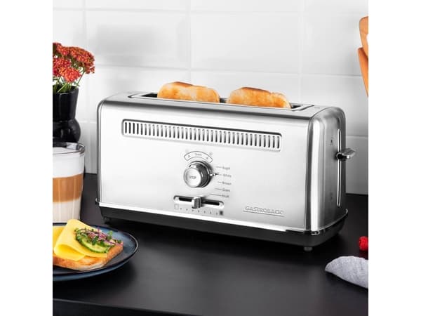 Gastroback Design Advanced 4S, 2 skivor, Svart, Rostfritt stål, Rostfritt stål, Nivå, Rotations-, 1100 W, 0,75 m