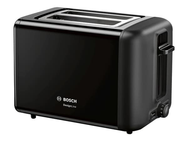 Bosch DesignLine TAT3P423DE - Brødrister - 2 skive - 2 Spor - svart