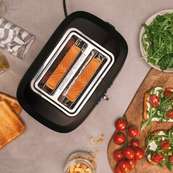 Cecotec Toast&amp;Taste 9000 Double Plastic Toaster with 2 extra-wide short slots.