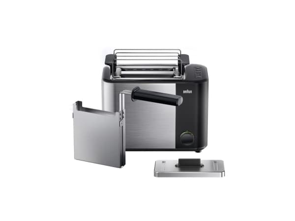Braun HT 5015 BK, 2 skiver, Sort, Rustfritt stål, Knapper, 1000 W