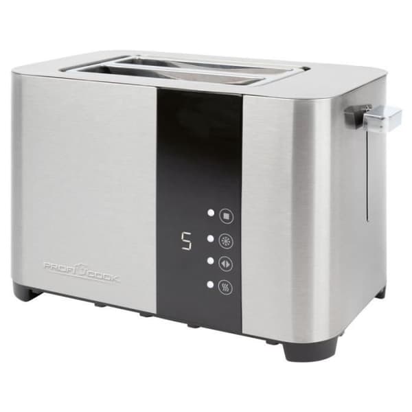 Brödrost 2 skivor i rostfritt stål med pekskärm Proficook PC-TA1250