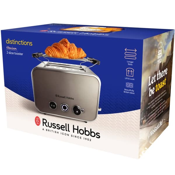 Russell Hobbs Brödrost Distinctions 2S Toaster Titanium 26432-56
