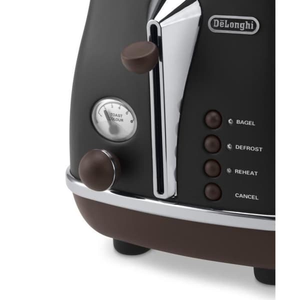 DELONGHI CTOV 2103.BK Vintage Icona Brödrost - Svart och Brun