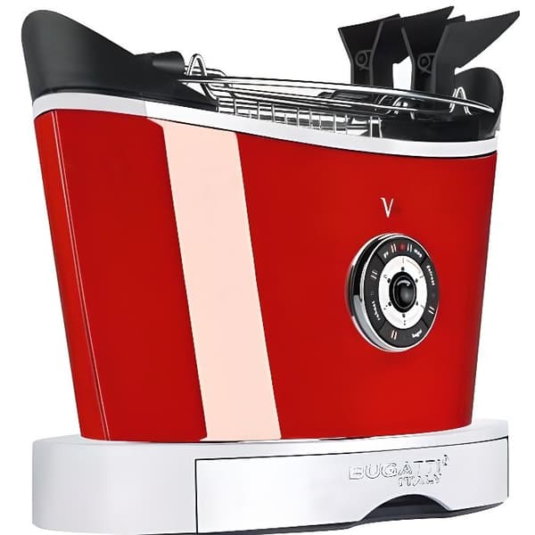 Brödrost - Bugatti - Volo - Röd - 2 Skivor - 4 Tillagningsfunktioner