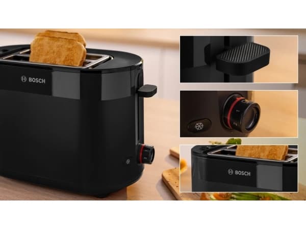 Bosch MyMoment TAT2M123 - Brødrister - 2 skive - 2 Spor - svart