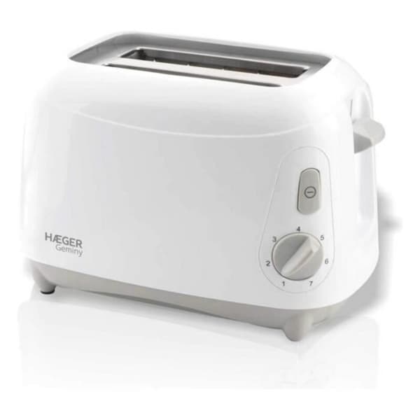 Brödrost - Haeger - Geminy - 900 Watt - Vit
