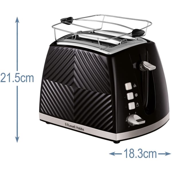 Russell Hobbs Brødrister Svart Groove 2S Toast 26390-56