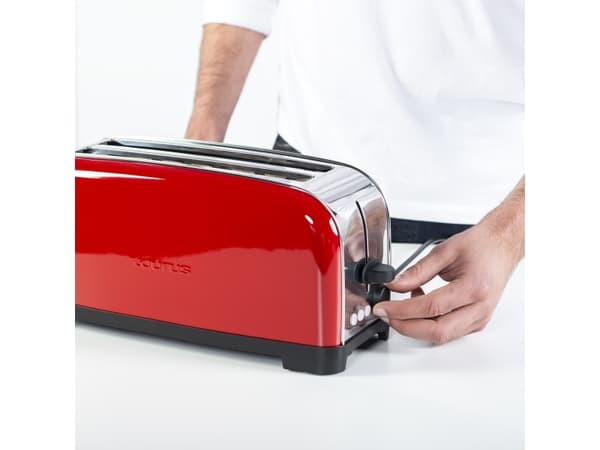 Taurus Vintage Red, 2 viipale(i)ta, Punainen, Ruostumaton teräs, Ruostumaton teräs, Painikkeet, 1400 W