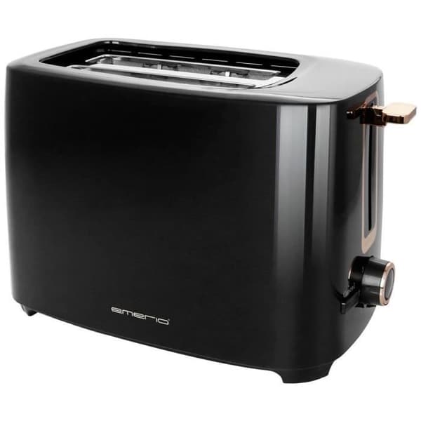 Brödrost - EMERIO - TO-125131.1 - Svart - Silver - 2 skivor