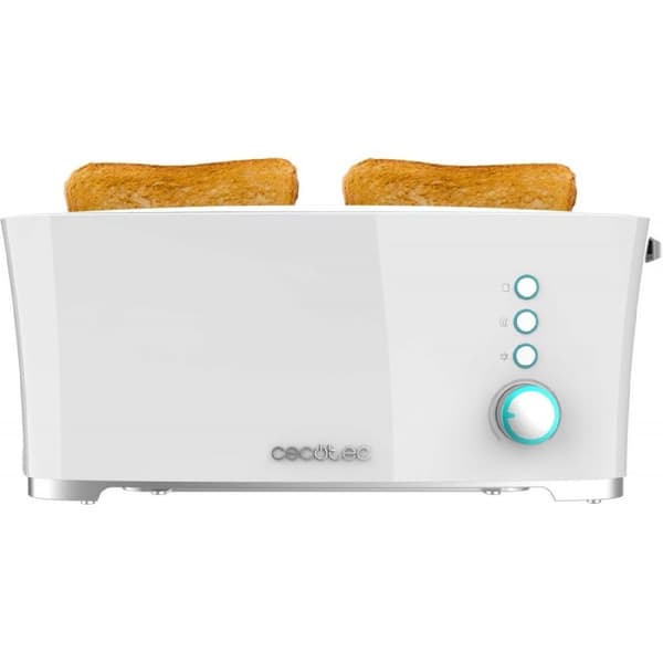 Cecotec Toaster with 2 long wide slots, with capacity for 2 slices of toast.