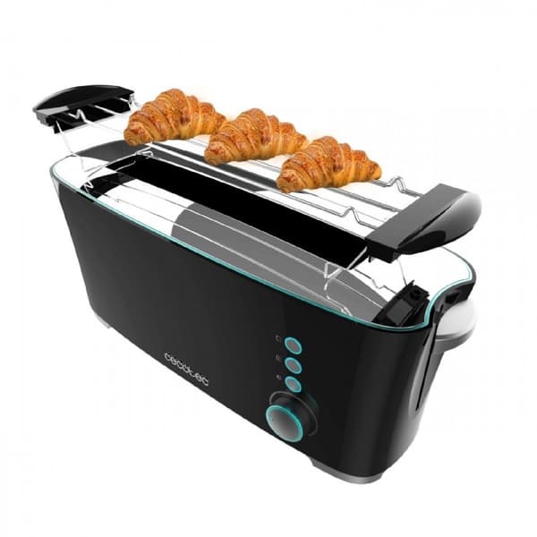 Cecotec Toaster with 1 long wide slot, with capacity for 2 slices of toast.