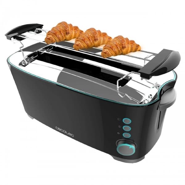 Cecotec Toaster with 2 long wide slots, with capacity for 2 slices of toast.